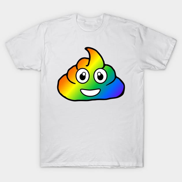 rainbow poo emoji T-Shirt by B0red